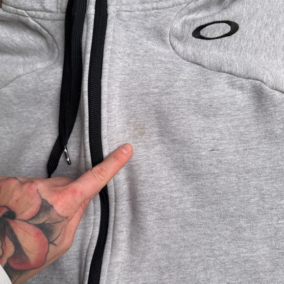 Oakley Type 2 Zip Up Hoodie Women's Medium Gray Athletic Training Fitness 6417 - Picture 5 of 12